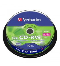 CD-RW VERBATIM 12X - 700 MB - 10SP