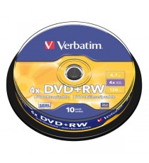 DVD+RW VERBATIM 4X - 4.7 GB - 10SP